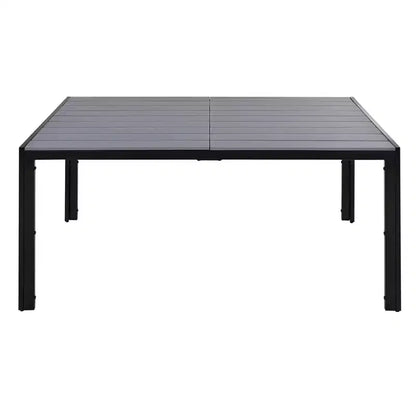 Ensemble table et chaises de salle à manger d'extérieur 7 pièces Whisen en acier résistant aux intempéries, ensemble de salle à manger de patio pour balcon, arrière-cour