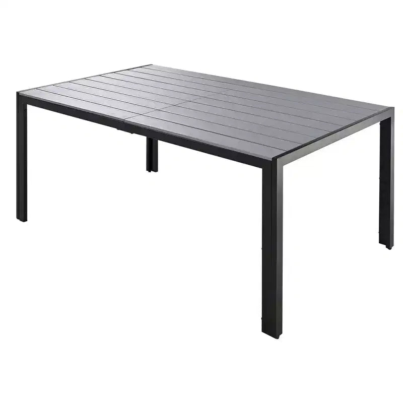Ensemble table et chaises de salle à manger d'extérieur 7 pièces Whisen en acier résistant aux intempéries, ensemble de salle à manger de patio pour balcon, arrière-cour