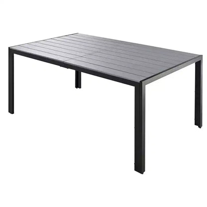 Ensemble table et chaises de salle à manger d'extérieur 7 pièces Whisen en acier résistant aux intempéries, ensemble de salle à manger de patio pour balcon, arrière-cour