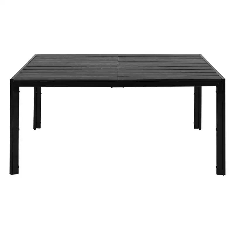 Ensemble table et chaises de salle à manger d'extérieur 7 pièces Whisen en acier résistant aux intempéries, ensemble de salle à manger de patio pour balcon, arrière-cour