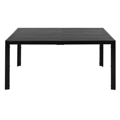 Ensemble table et chaises de salle à manger d'extérieur 7 pièces Whisen en acier résistant aux intempéries, ensemble de salle à manger de patio pour balcon, arrière-cour
