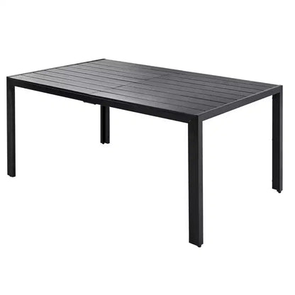 Ensemble table et chaises de salle à manger d'extérieur 7 pièces Whisen en acier résistant aux intempéries, ensemble de salle à manger de patio pour balcon, arrière-cour