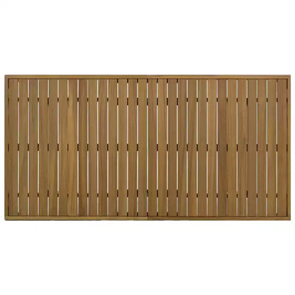 Ensemble de table et de chaises de salle à manger d'extérieur en bois d'acacia multi-personnes Whisen, coussins épais, convient pour balcon, cour et jardin.