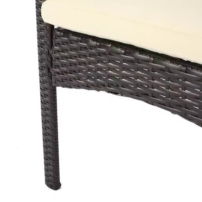 Christopher Knight Home Clayton Ensemble de salle à manger d'extérieur 5 pièces en bois d'acacia et osier avec coussins, Teck/Marron multicouleur