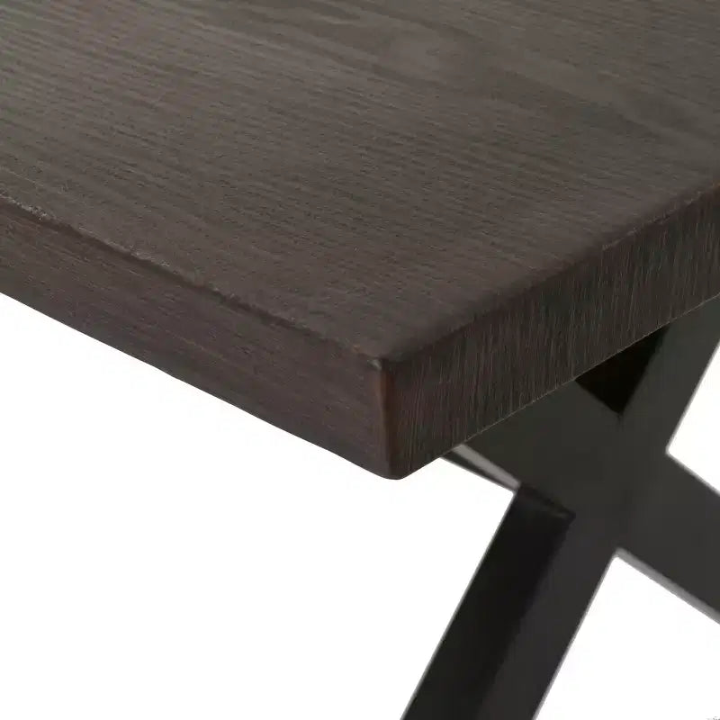 Christopher Knight Home Perault Ensemble de salle à manger d'extérieur 6 pièces en osier et aluminium avec banc, marron/multicolore