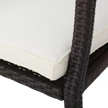 Christopher Knight Home Aisha Ensemble de salle à manger d'extérieur 6 pièces en osier et aluminium avec banc, marron/multicolore