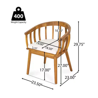 Christopher Knight Home Casper, ensemble de 7 pièces de salle à manger d'extérieur rustique en bois d'acacia avec lattes