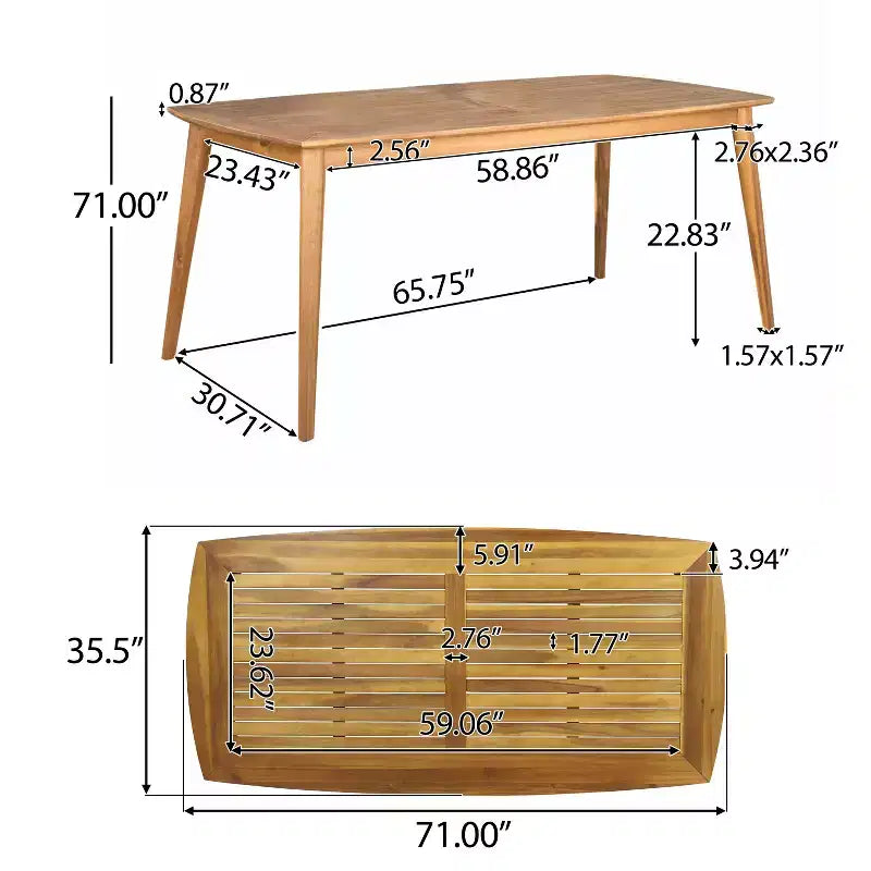 Ensemble de salle à manger d'extérieur 7 pièces Christopher Knight Home Reese en osier et bois d'acacia avec coussins, multicolore marron/teck