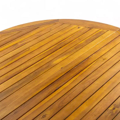 Christopher Knight Home Wes Set da pranzo da esterno a 5 pezzi in legno di acacia e vimini con cuscini