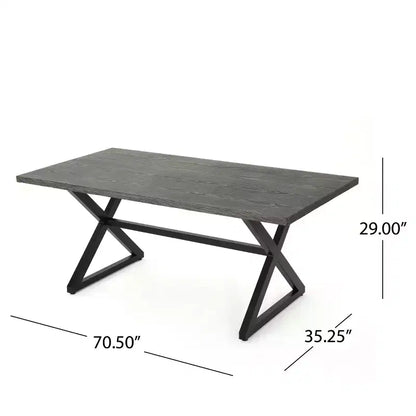 Christopher Knight Home Aisha Set da pranzo da 6 pezzi per esterni in vimini e alluminio con panca