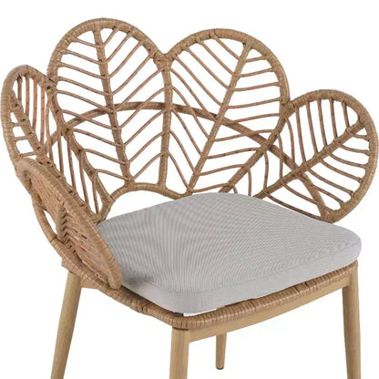 Christopher Knight Home Conrad - Ensemble de salle à manger d'extérieur 7 pièces en rotin, métal et bois d'acacia au motif floral