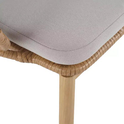 Christopher Knight Home Conrad - Ensemble de salle à manger d'extérieur 7 pièces en rotin, métal et bois d'acacia au motif floral