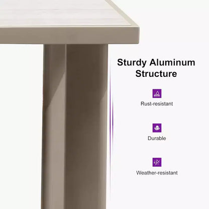 PURPLE LEAF Ensemble repas de jardin Table en métal et chaises en rotin tressé pour l'extérieur, le patio, le jardin, la cuisine - Meubles d'extérieur modernes