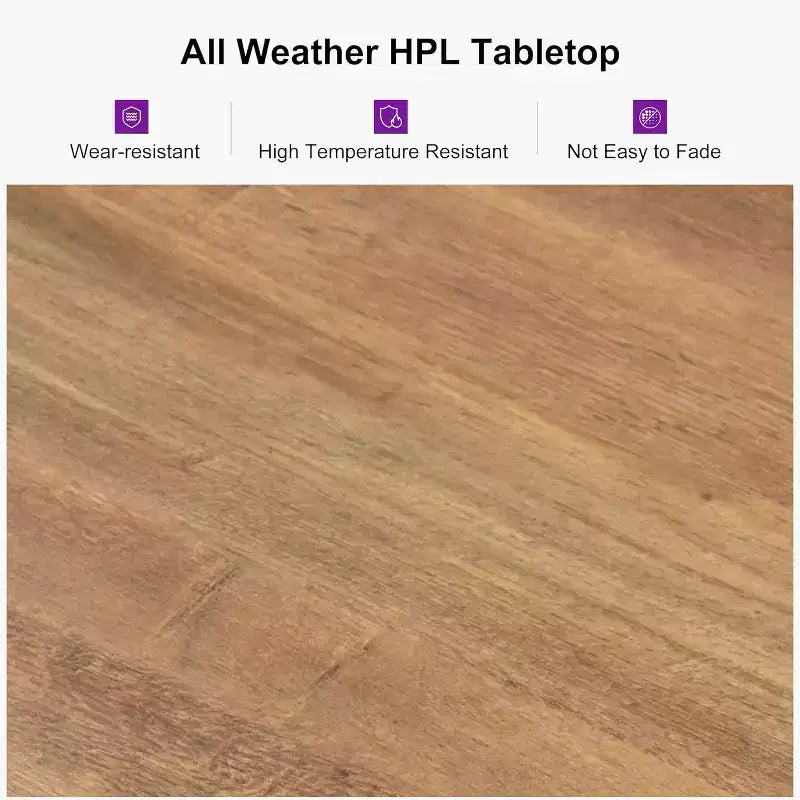 PURPLE LEAF Ensemble repas de jardin Table en métal et chaises en rotin tressé pour l'extérieur, le patio, le jardin, la cuisine - Meubles d'extérieur modernes