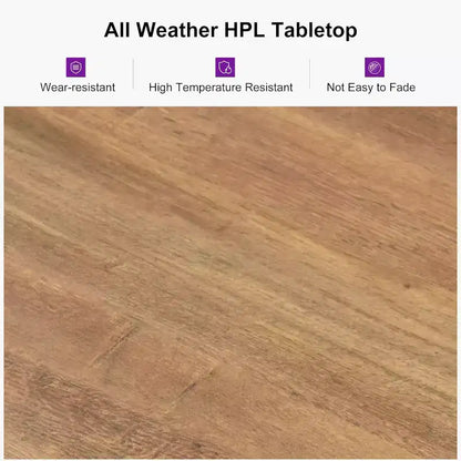 PURPLE LEAF Ensemble repas de jardin Table en métal et chaises en rotin tressé pour l'extérieur, le patio, le jardin, la cuisine - Meubles d'extérieur modernes