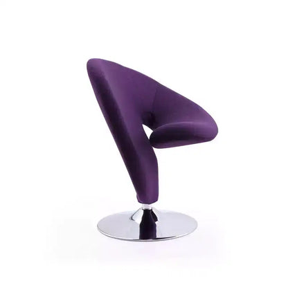 Ensemble de 2 fauteuils pivotants d'appoint Curl en mélange de laine - Manhattan Comfort