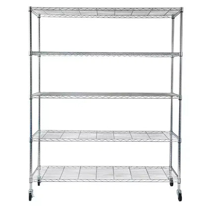 Karl Home 59.06in. W Steel Shelving Unit with Wheels