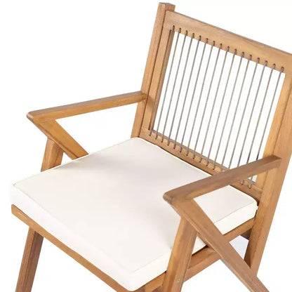 Christopher Knight Home Reynard Ensemble de salle à manger d'extérieur extensible 7 pièces avec table en bois d'acacia et chaises à dossier en corde
