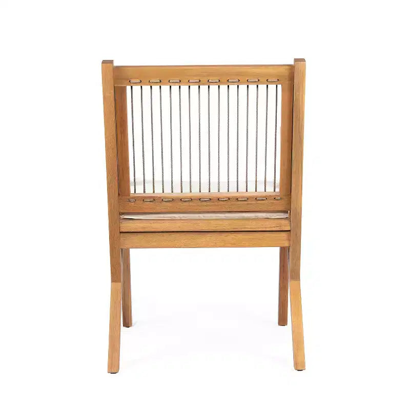 Christopher Knight Home Reynard Ensemble de salle à manger d'extérieur extensible 7 pièces avec table en bois d'acacia et chaises à dossier en corde