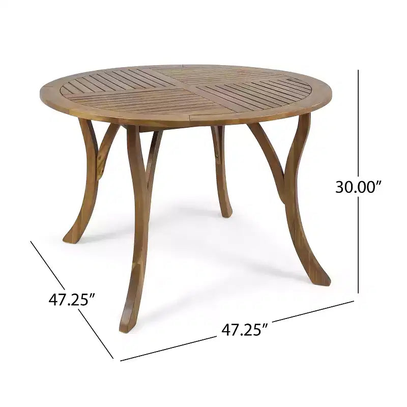 Christopher Knight Home Neva Ensemble de salle à manger d'extérieur 5 pièces en bois d'acacia et osier avec coussins résistants à l'eau