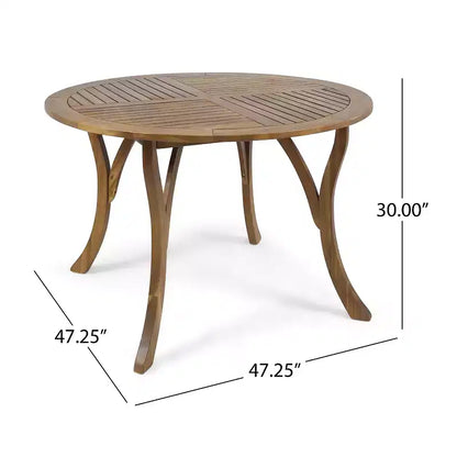 Christopher Knight Home Neva Ensemble de salle à manger d'extérieur 5 pièces en bois d'acacia et osier avec coussins résistants à l'eau