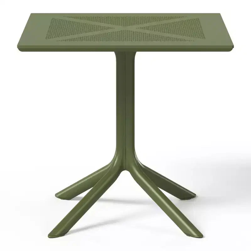 Ensemble de salle à manger d'extérieur WestinTrends Playa 5 pièces avec table carrée en résine et chaises de salle à manger de terrasse modernes empilables