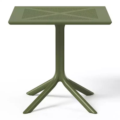 Ensemble de salle à manger d'extérieur WestinTrends Playa 5 pièces avec table carrée en résine et chaises de salle à manger de terrasse modernes empilables