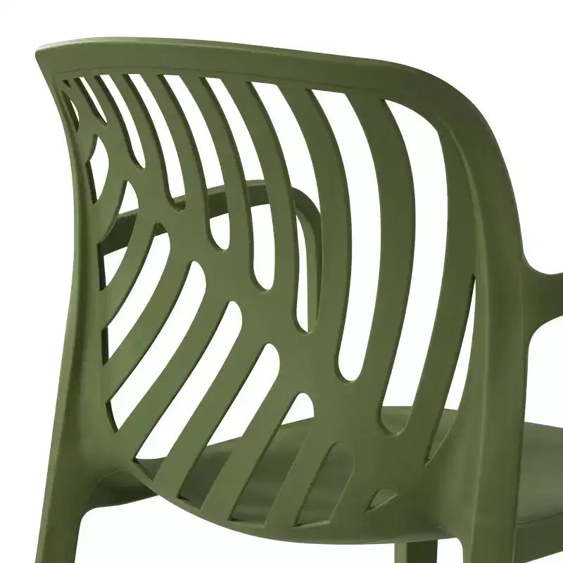 Ensemble de salle à manger d'extérieur WestinTrends Playa 5 pièces avec table carrée en résine et chaises de salle à manger de terrasse modernes empilables