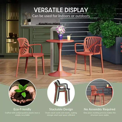 Ensemble de salle à manger d'extérieur WestinTrends Playa 5 pièces avec table carrée en résine et chaises de salle à manger de terrasse modernes empilables