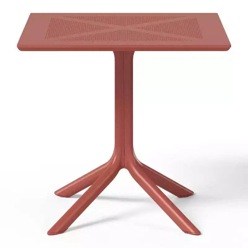 Ensemble de salle à manger d'extérieur WestinTrends Playa 5 pièces avec table carrée en résine et chaises de salle à manger de terrasse modernes empilables