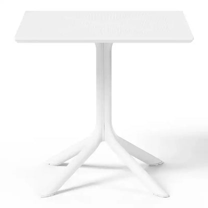 Ensemble de salle à manger d'extérieur WestinTrends Playa 5 pièces avec table carrée en résine et chaises de salle à manger de terrasse modernes empilables