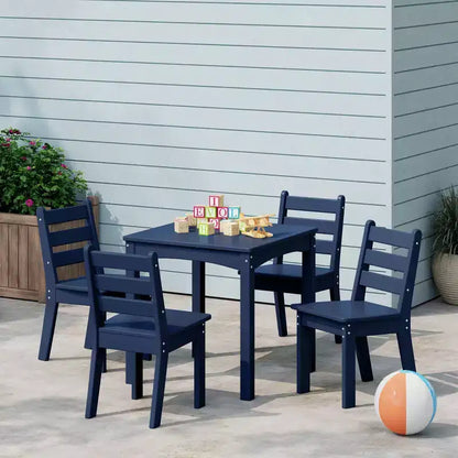 WestinTrends Casetta sull'albero Set Tavolo e Sedie per Bambini in HDPE, 5 Pezzi