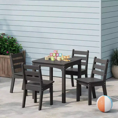 WestinTrends Casetta sull'albero Set Tavolo e Sedie per Bambini in HDPE, 5 Pezzi