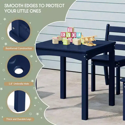 WestinTrends Casetta sull'albero Set Tavolo e Sedie per Bambini in HDPE, 5 Pezzi