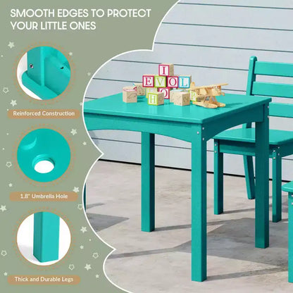 WestinTrends Casetta sull'albero Set Tavolo e Sedie per Bambini in HDPE, 5 Pezzi