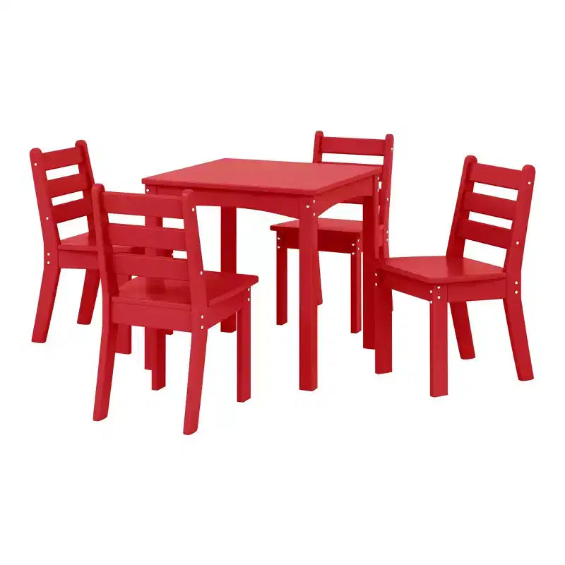 WestinTrends Casetta sull'albero Set Tavolo e Sedie per Bambini in HDPE, 5 Pezzi