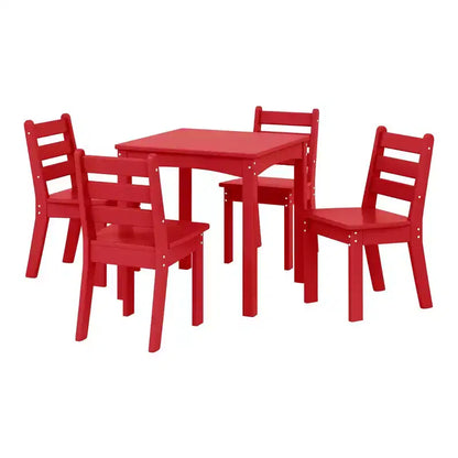 WestinTrends Casetta sull'albero Set Tavolo e Sedie per Bambini in HDPE, 5 Pezzi