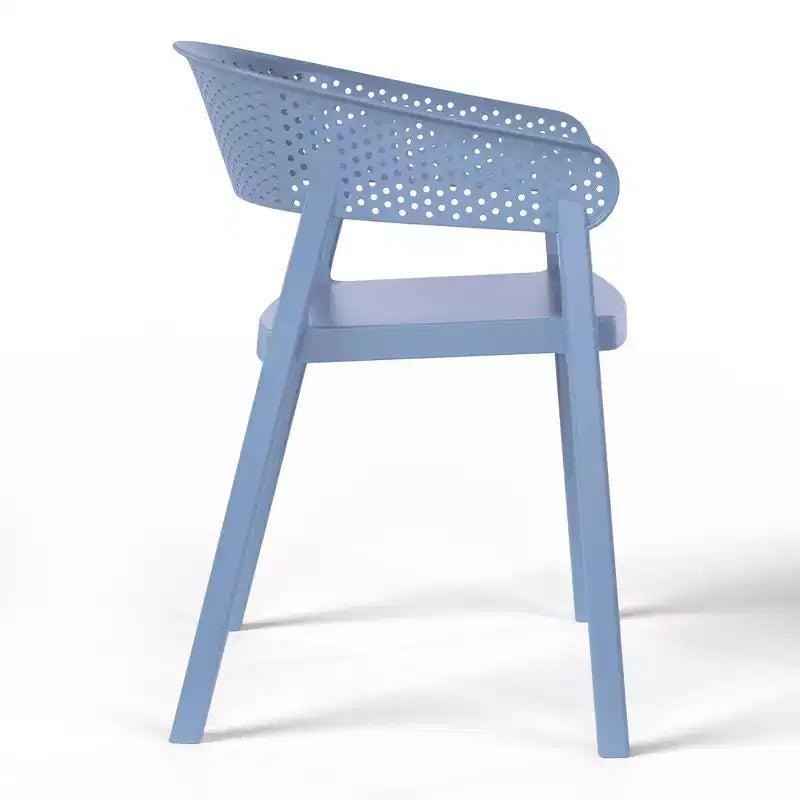 WestinTrends Playa, set da pranzo moderno da 5 pezzi, tavolo rotondo con sedie da pranzo impilabili per patio
