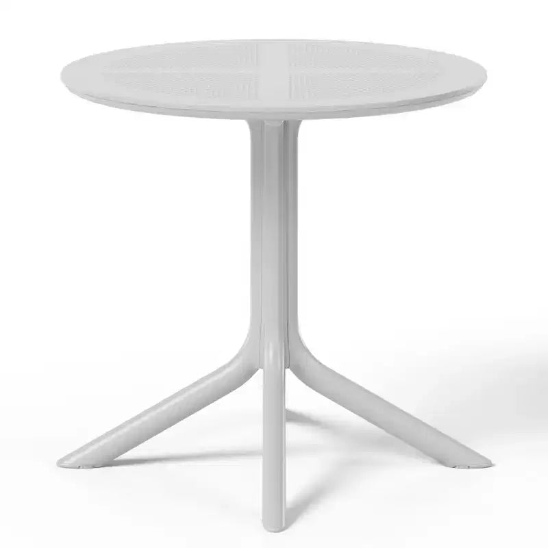 WestinTrends Playa, set da pranzo moderno da 5 pezzi, tavolo rotondo con sedie da pranzo impilabili per patio