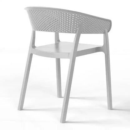 WestinTrends Playa, set da pranzo moderno da 5 pezzi, tavolo rotondo con sedie da pranzo impilabili per patio