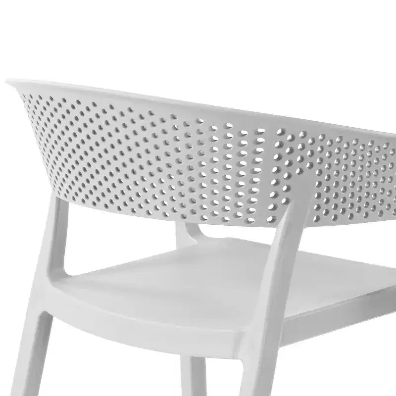 WestinTrends Playa, set da pranzo moderno da 5 pezzi, tavolo rotondo con sedie da pranzo impilabili per patio