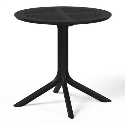 WestinTrends Playa, set da pranzo moderno da 5 pezzi, tavolo rotondo con sedie da pranzo impilabili per patio
