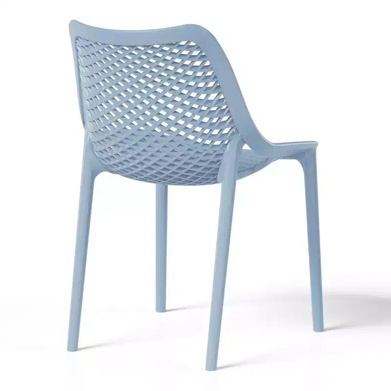 Set da tavolo da pranzo rotondo moderno a 5 pezzi WestinTrends Playa con sedie da pranzo impilabili per patio