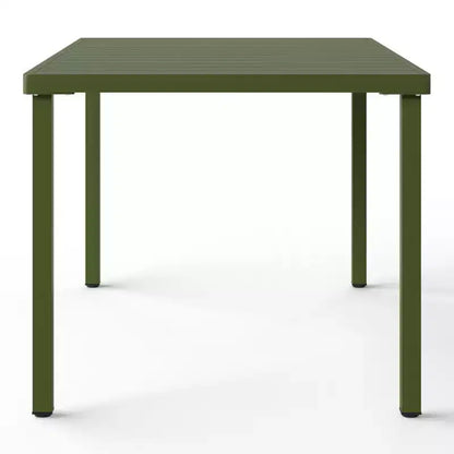 Ensemble de salle à manger d'extérieur rectangulaire 7 pièces en métal WestinTrends Playa avec chaises de patio empilables