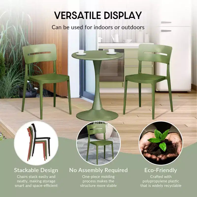 Ensemble de salle à manger d'extérieur rectangulaire 7 pièces en métal WestinTrends Playa avec chaises de patio empilables