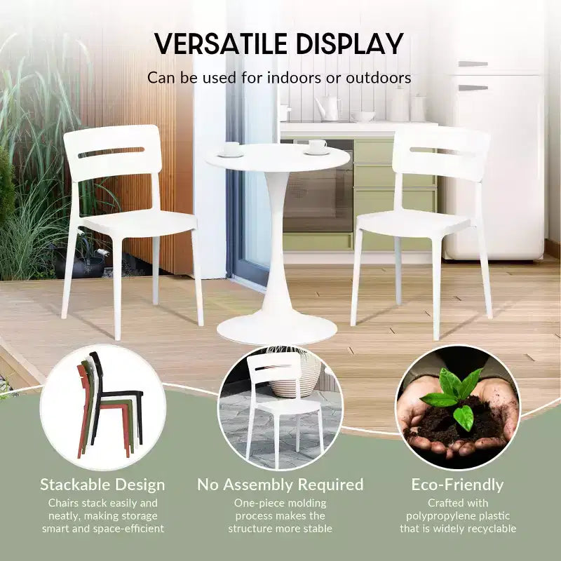 Ensemble de salle à manger d'extérieur rectangulaire 7 pièces en métal WestinTrends Playa avec chaises de patio empilables