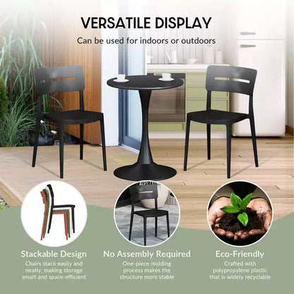 Ensemble de salle à manger d'extérieur rectangulaire 7 pièces en métal WestinTrends Playa avec chaises de patio empilables