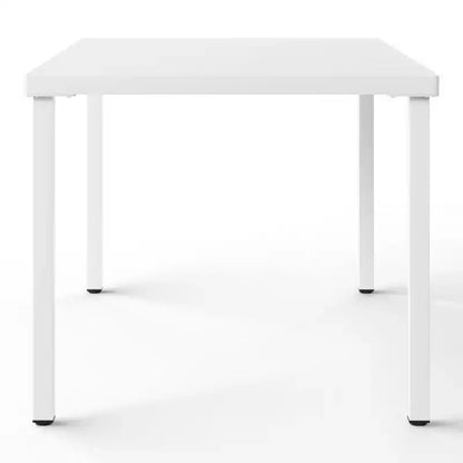WestinTrends Playa Set da Pranzo da Esterno Rettangolare in Metallo a 7 Pezzi con Sedie Laterali Impilabili da Patio Mid-Century Modern