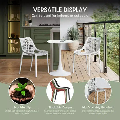 WestinTrends Playa, set da pranzo da esterni in metallo, 7 pezzi, con tavolo e sedie impilabili