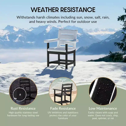 WestinTrends Ashore Set da pranzo da esterno in 6 pezzi in HDPE con panca